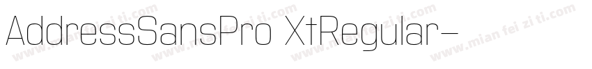 AddressSansPro XtRegular字体转换